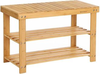 Songmics Songmics - Scarpiera 3 Livelli in Bambù Naturale - L70 cm