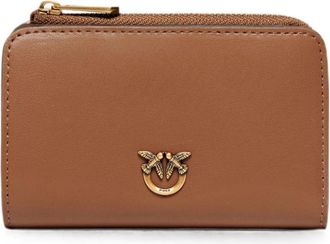 Pinko Mini Portemonnee - Dames - Portefeuilles - Bruin - ONE Size - Leer - Accessoires