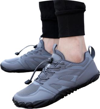 Generic Mens Running Trainers - Mens Lightweight Hiking Sneakers Outdoor Walking Non Slip Running Shoes for Trekking Comfort Footwear Grey