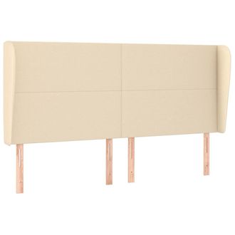vidaXL Testiera Ad Orecchio Crema 203x23x118/128 Cm In Tessuto - Vidaxl