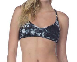 Lucky Brand Bralette Bikini Top In Global Tie Dye