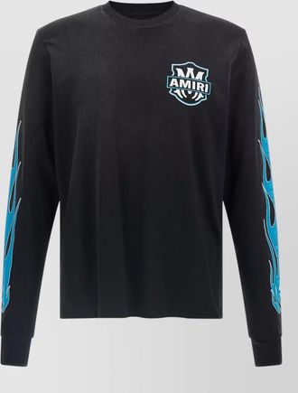 Amiri eagle flames long sleeve graphic t-shirt