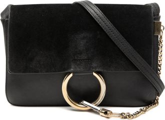 Chlo&eacute; Pre-owned Chloe Small Suede and Calfskin Faye Crossbody RMW1U75H4CIBNUOV