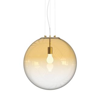 Netlighting Mapa Clear 50cm Globe Pendant Ceiling Light Amber