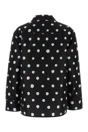Fendi Womens Printed Silk Shirt Dots Exterior: Camicie
