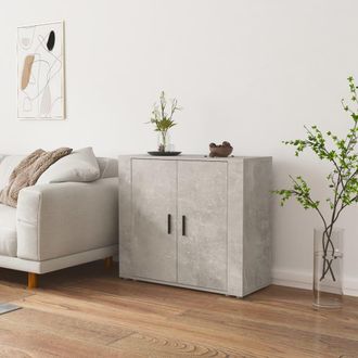 Berkfield Home Sideboard Concrete Grey 80x33x70 cm Engineered Wood | Size: 80 x 33 x 70 cm