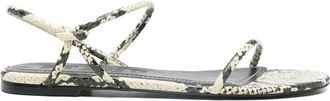Staud Laurel Snakeskin-print Sandals