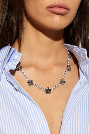 Marc Jacobs Necklace With A Floral Motif, Womens, Silver