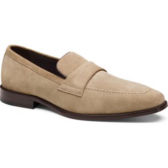 Johnston & Murphy Floyd Penny Loafer in Beige Suede at Nordstrom, Size 11.5