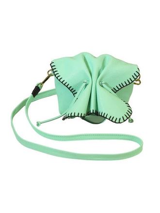 Carlos Falchi Mini Butterfly Tog Grain Leather Bag in Lime at Nordstrom
