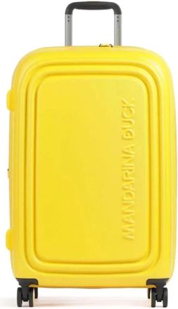 Mandarina Duck Logoduck+ Medium Uitbreidbare Trolley - unisex - Grote koffers - Geel - ONE Size - Polyester - Koffers