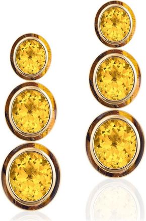 Goshwara Melange 3-Tier Drop Earrings in Yellow at Nordstrom