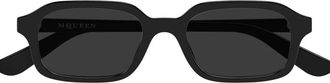 Alexander McQueen Am 0558S Zonnebril - unisex - Zonnebrillen - Zwart - 51 MM - Leer - Accessoires