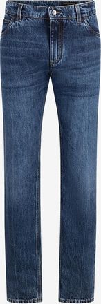 Dolce & Gabbana Ausgewaschene Jeans mit Kunstledertasche Regular