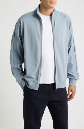 BOSS Union Tape Full Zip Sweatshirt in Dark Grey at Nordstrom, Size Xx-Large