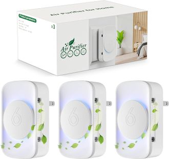 OEM Ionizador De Aire Para Apartamentos, Paquete De 3 Purificadores De Aire Silenciosos Para Habitaciones De Fumadores, Habitaciones Peque&ntilde;as, Humo, Masco