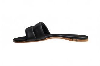 beek Womens Sugarbird Leather Slide Sandal In Black
