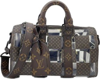 Louis Vuitton Marron Coated Canvas Pvc Boston Bag (Pre-Owned)