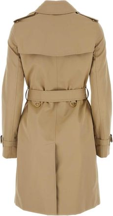 Burberry Womens Beige Cotton Trench Coat Honey