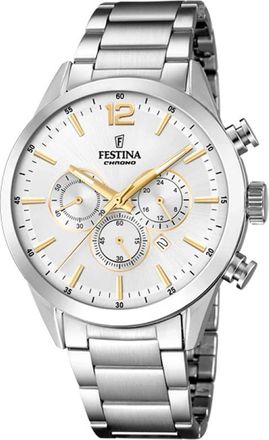 Festina Timeless Chronograph - Heren - Horloges - Grijs - ONE Size - Accessoires