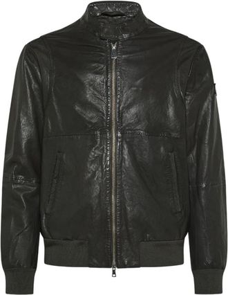 Peuterey Tureia PPT Jacket - Heren - Leren en Su&egrave;de Jassen - Grijs - M - Leer - Jassen
