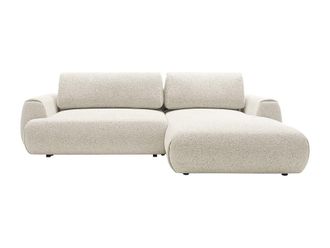 VENTE-UNIQUE.COM Sof&aacute; rinconera tela beige