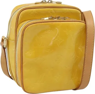 Louis Vuitton Wooster Monogram Vernis Yellow Patent_Leather Handbag (Pre-Owned)