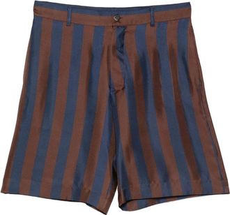 Fendi Striped Silk Shorts