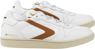 Valsport Schoenen, Heren, Veelkleurig, 41 EU, Witte Cognac Leren Sneakers