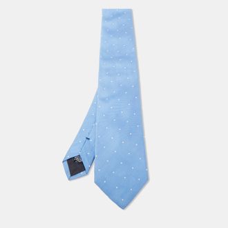 HUGO BOSS Boss By Hugo Boss Blue Dotted Silk Tie
