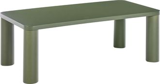 Beliani Mesa De Centro Con Tablero De Mdf Dise&ntilde;o Moderno 120 X 60 Cm Verde Yentna