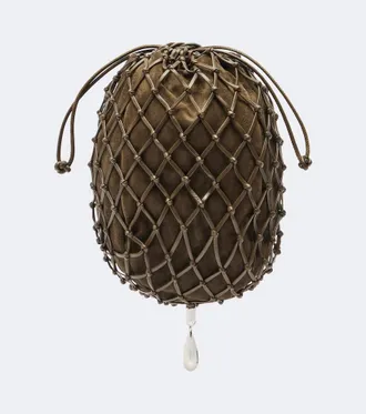 Savette Macram&eacute; Small leather pouch