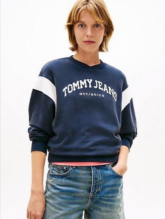 Tommy Hilfiger Contrast Logo Embroidery Boxy Sweatshirt