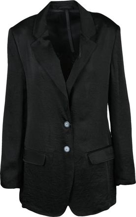 Marella Seltz Blazer - Dames - Blazers - Zwart - XL - Satijn - Jassen
