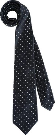 Kiton Gepatroonde zijden stropdas - Heren - Stropdassen - Blauw - ONE Size - Accessoires