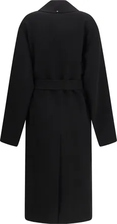 Max Mara Womens Wool Coat Black