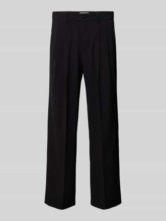 Drykorn Drykorn Wide Fit Hose mit B&uuml;gelfalten Modell Leek in Black, Gr&ouml;&szlig;e 32/32