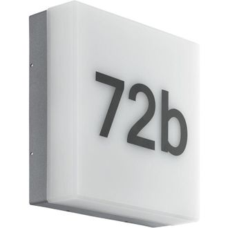 Eglo Eglo - Applique Numero Civico Esterna Cornale Policarbonato Grigio e Bianco Led