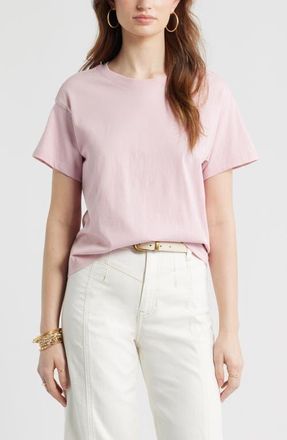 Treasure & Bond Favorite Cotton T-Shirt in Pink Carnation at Nordstrom, Size Xx-Small