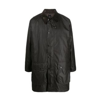 Barbour Light Jackets, male, Green, XS, Olive Green Wax Cotton Jacket