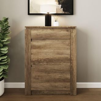 GFW Canyon Oak Shoe Cabinet in Light Oak