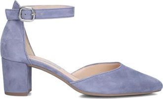 Gabor Schoenen, Dames, Blauw, 41 EU, Su&egrave;de, Elegante sandalen met blokhak