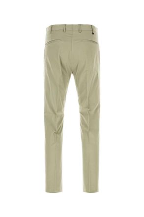 Pantaloni Torino Mens Sage Green Stretch Cotton Pant 0435 Exterior: Elastane Pantaloni