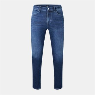 HUGO BOSS Mens Slim Fit Five Pocket Jeans in Bright Blue - Size 38W/32L