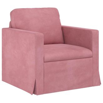 vidaXL Sof&aacute; Rosa 78 X 78 X 80 Cm Terciopelo Vidaxl