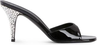 Giuseppe Zanotti Marthe crystal sandals - women - Leather/Leather/Leather - 36.5 - Black