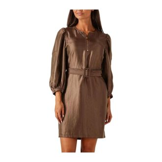 Aaiko Dames, Jurken, Bruin, Maat: L Viscose