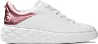 Jimmy Choo London Diamond Maxi metallic-effect sneakers - women - Leather - 39,5 - White