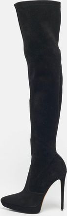 Le Silla Black Suede Over The Knee Boots