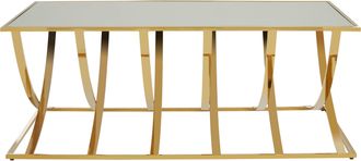 Premier Housewares Chrome Finish Coffee Table, Elegant Design Decorative Coffee Table, Functional And Sleek Display Table